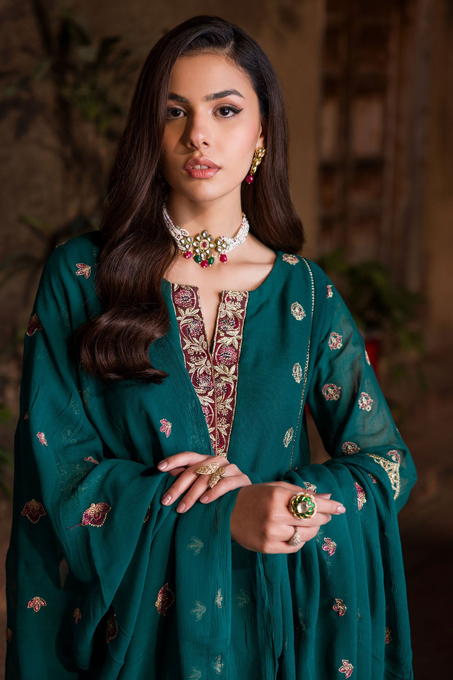 3572-DREAMLAND EMBROIDERED COTTON NET STITCHED