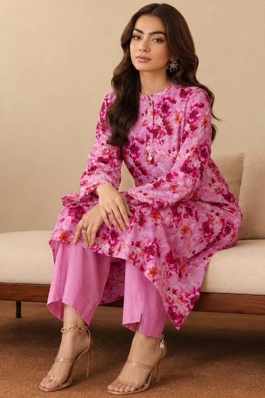 Vasily Digital Printed Lawn 2-Piece Ready-to-Wear Suit