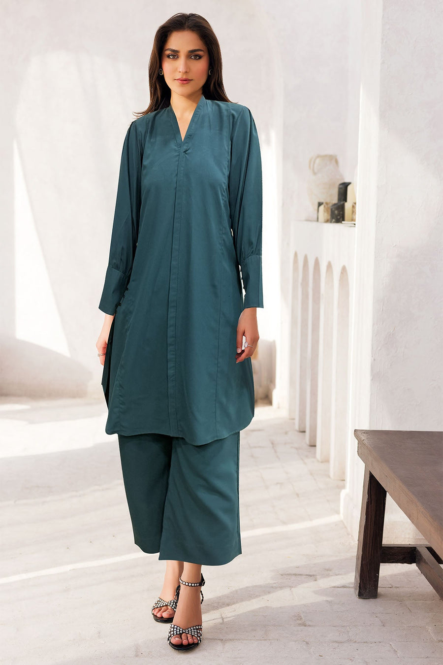 Aria Dyed Crepe 2-Piece Ready-to-Wear Suit