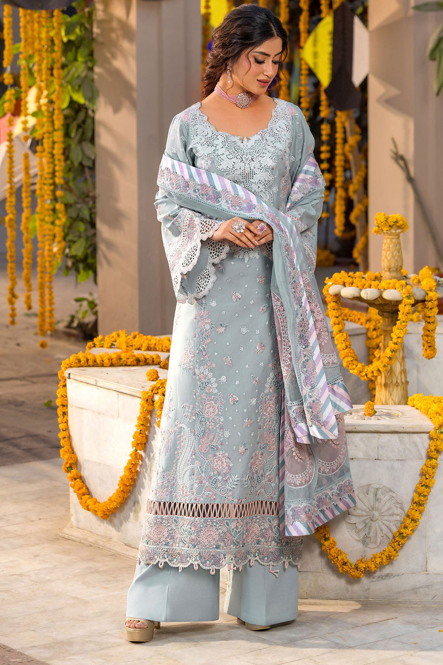 5921-DEW EMBROIDERED LAWN UNSTITCHED