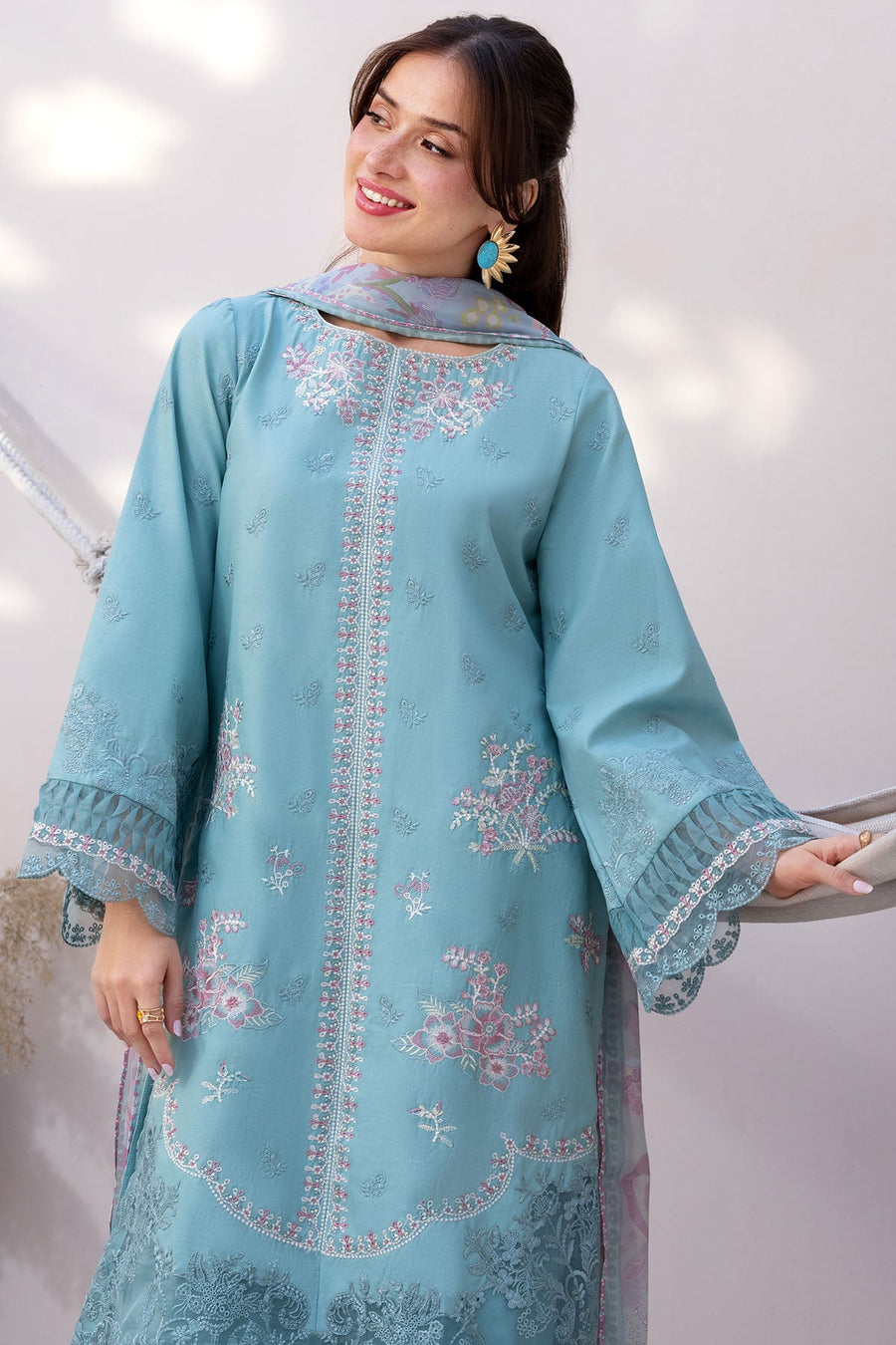6065-ELOWYN EMBROIDERED LAWN STITCHED