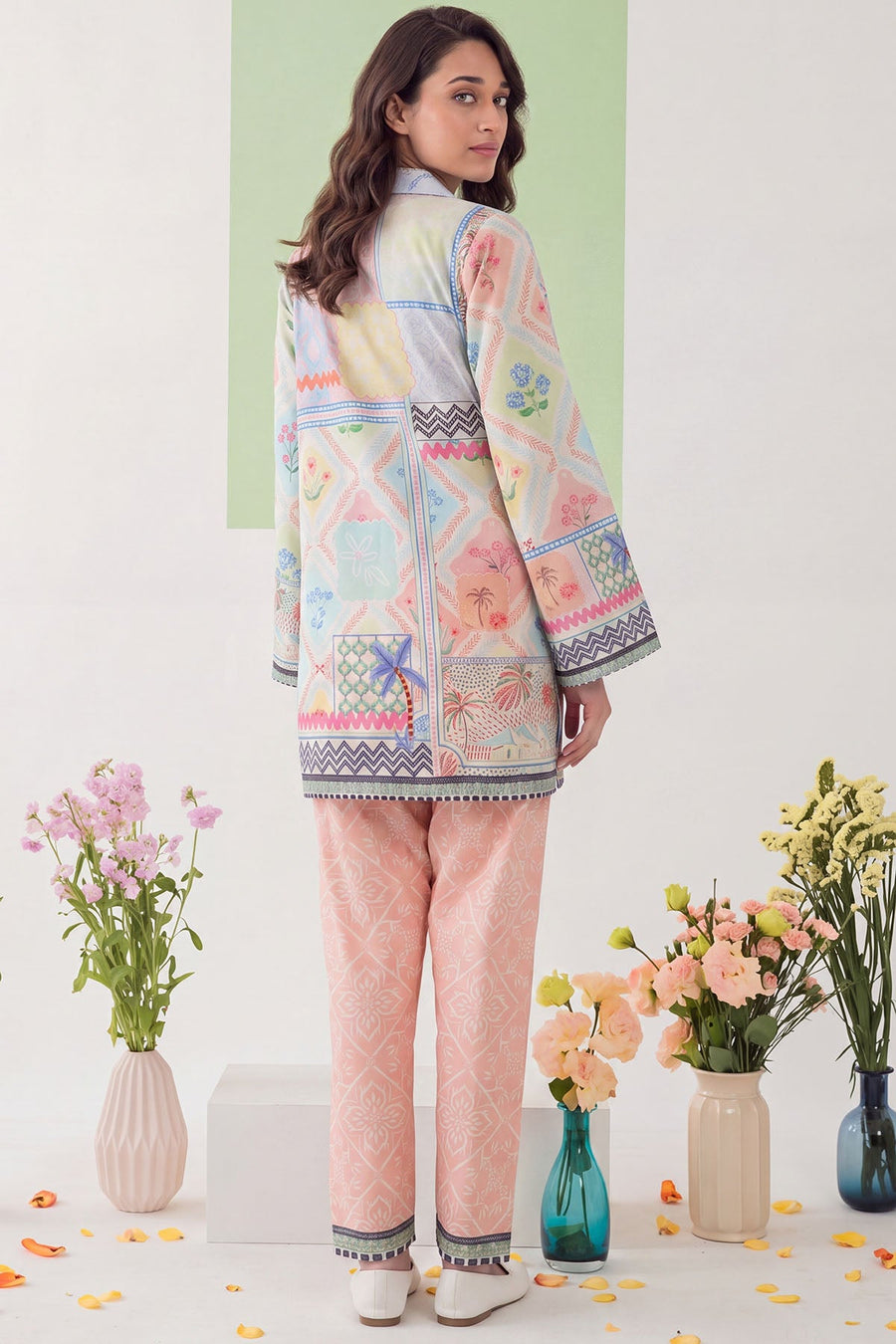 Reine Digital Printed Cambric 2-Piece Co-Ord Set