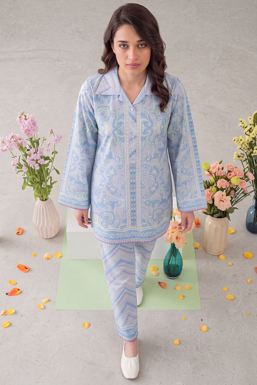 Sail Digital Printed Cambric 2-Piece Co-Ord Set