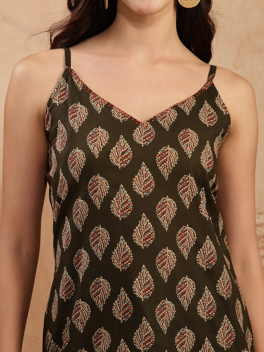 Ethnic Motif Printed Straight Kurti - Pehnaawaa