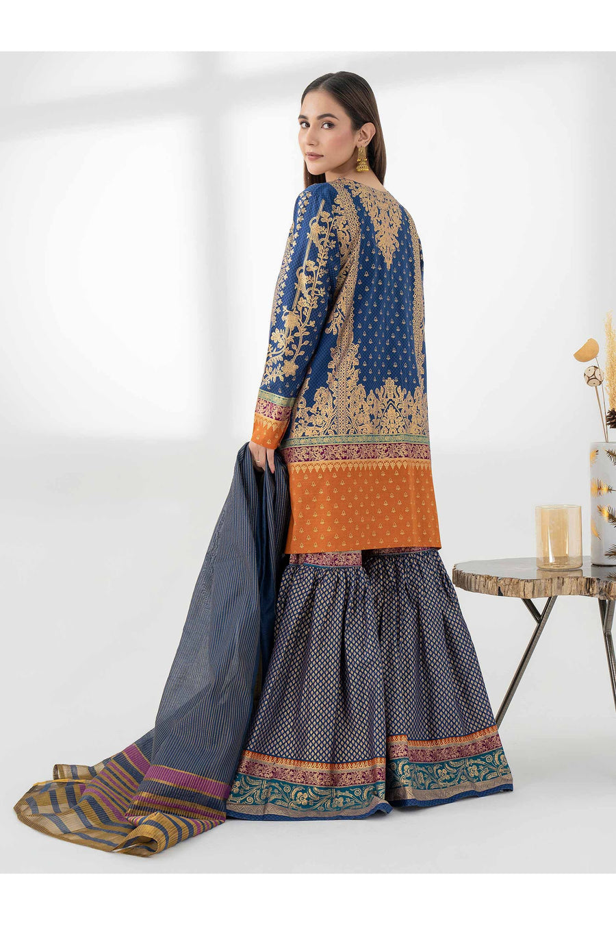 Embroidered 3 Piece Cambric Suit Set