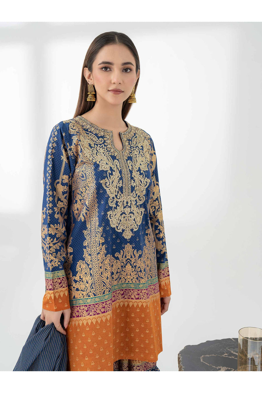 Embroidered 3 Piece Cambric Suit Set