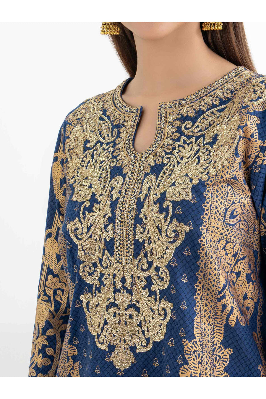 Embroidered 3 Piece Cambric Suit Set