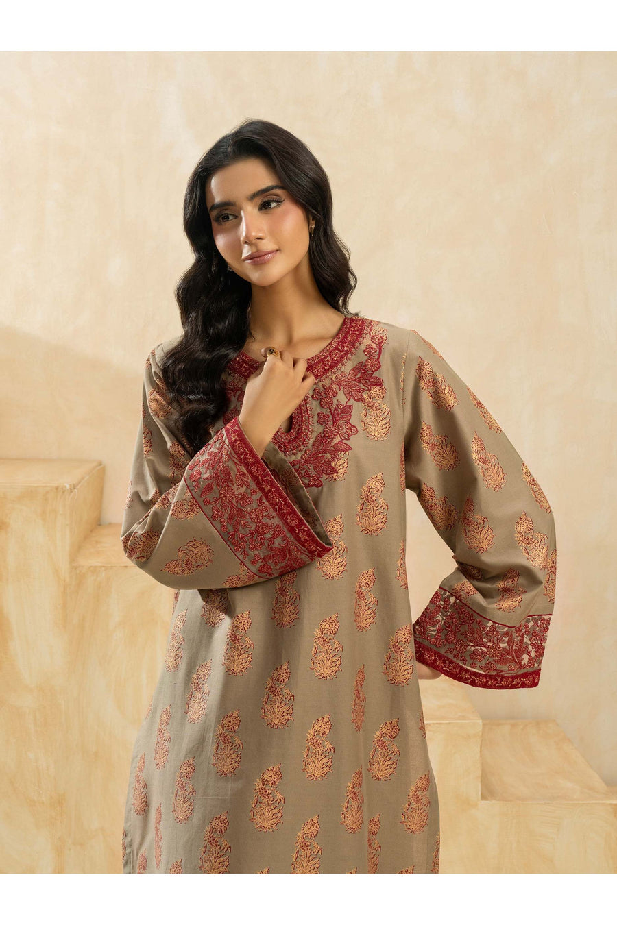Cozy Embroidered Winter Cotton Suit Set