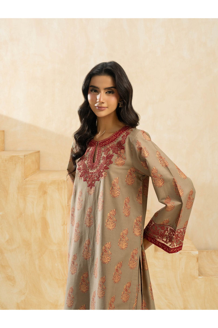 Cozy Embroidered Winter Cotton Suit Set