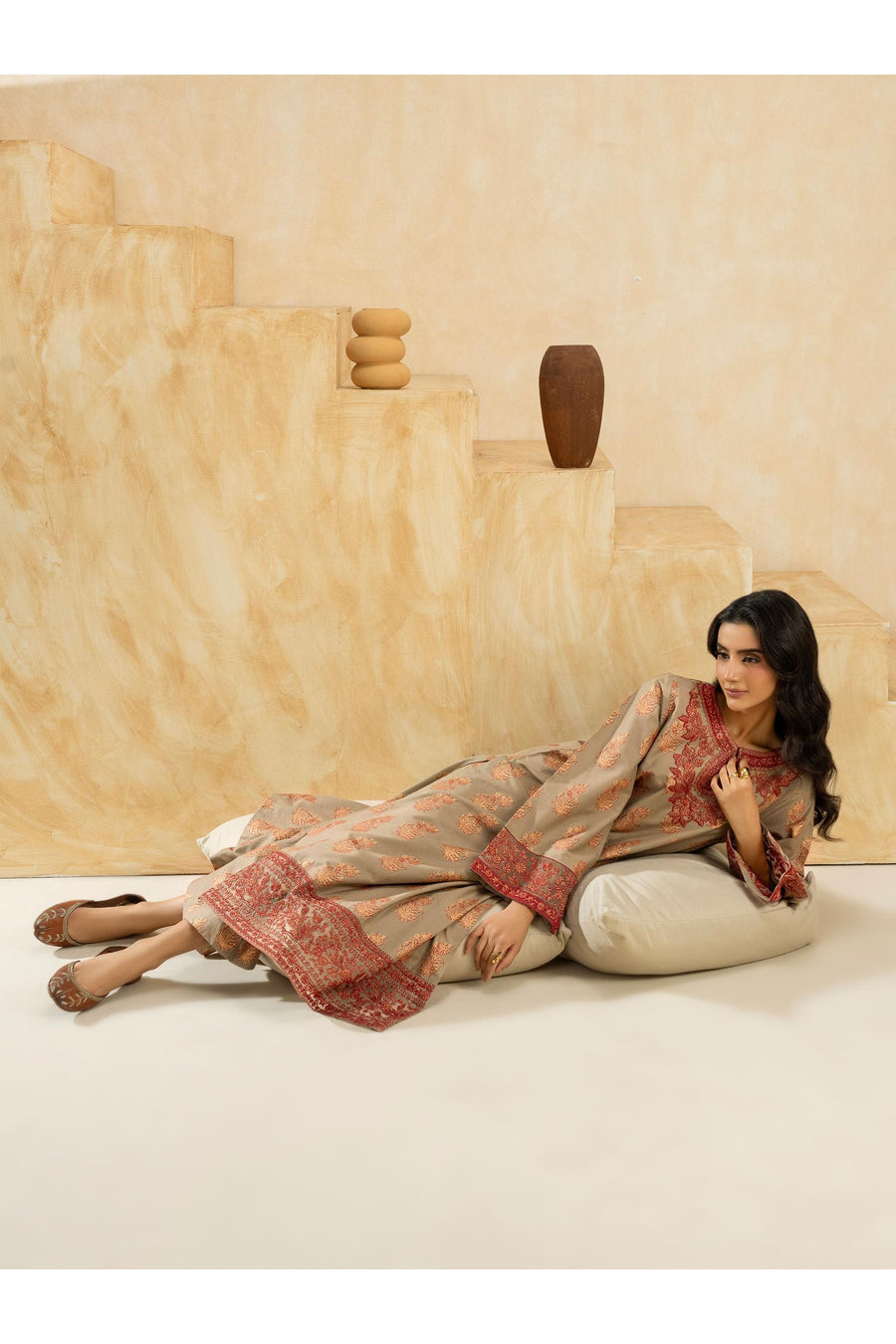 Cozy Embroidered Winter Cotton Suit Set