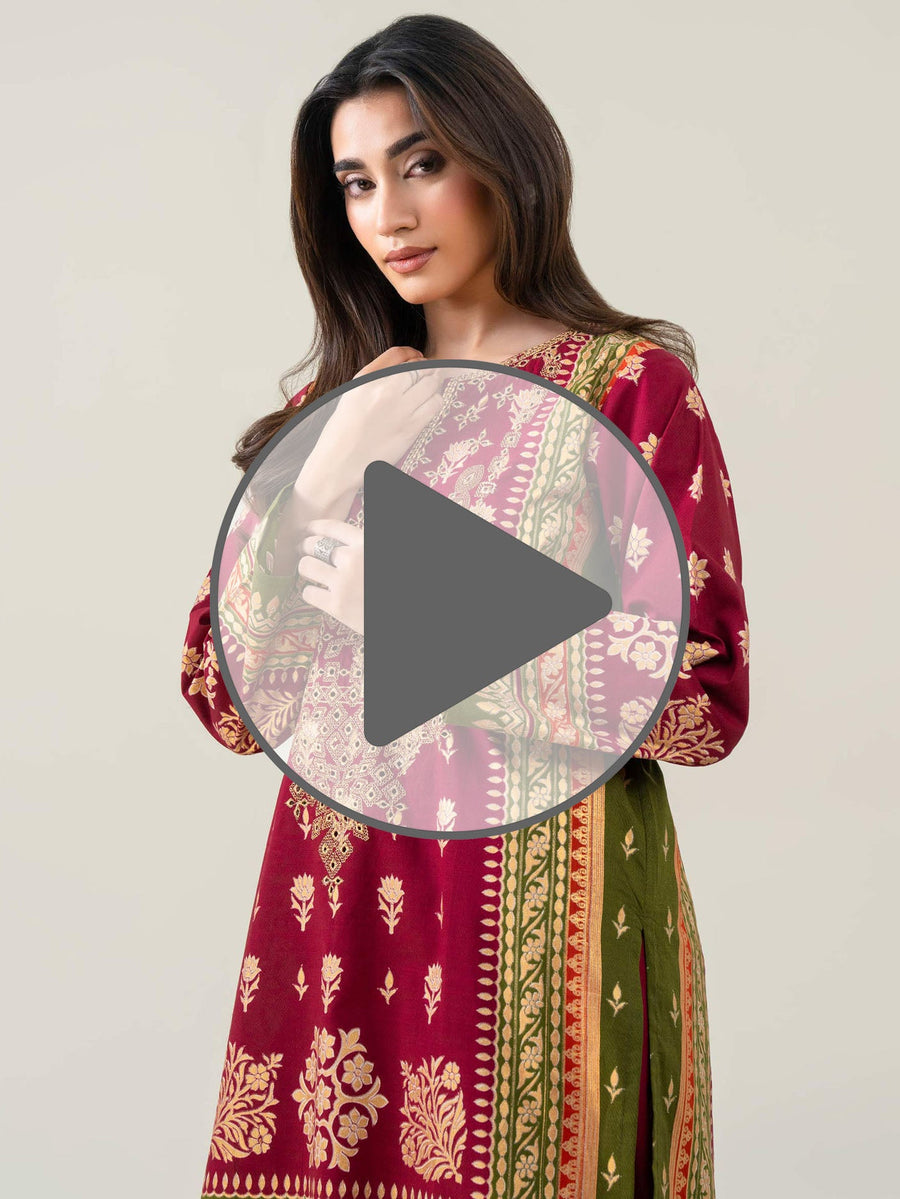 2 Piece Lawn Suit-Embroidered (Pret) - Pehnaawaa
