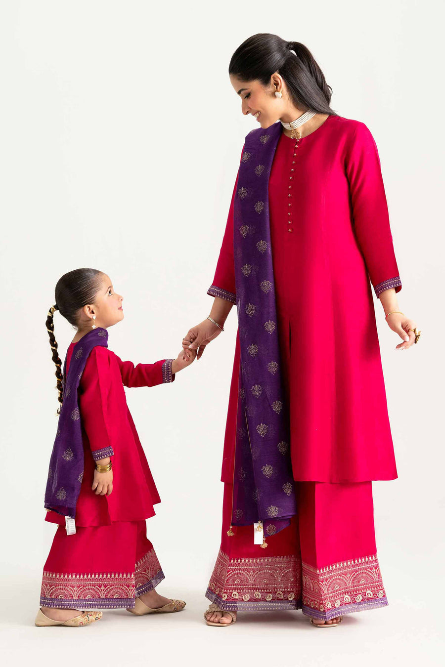 Stylish 3 Piece Embroidered Suit Set