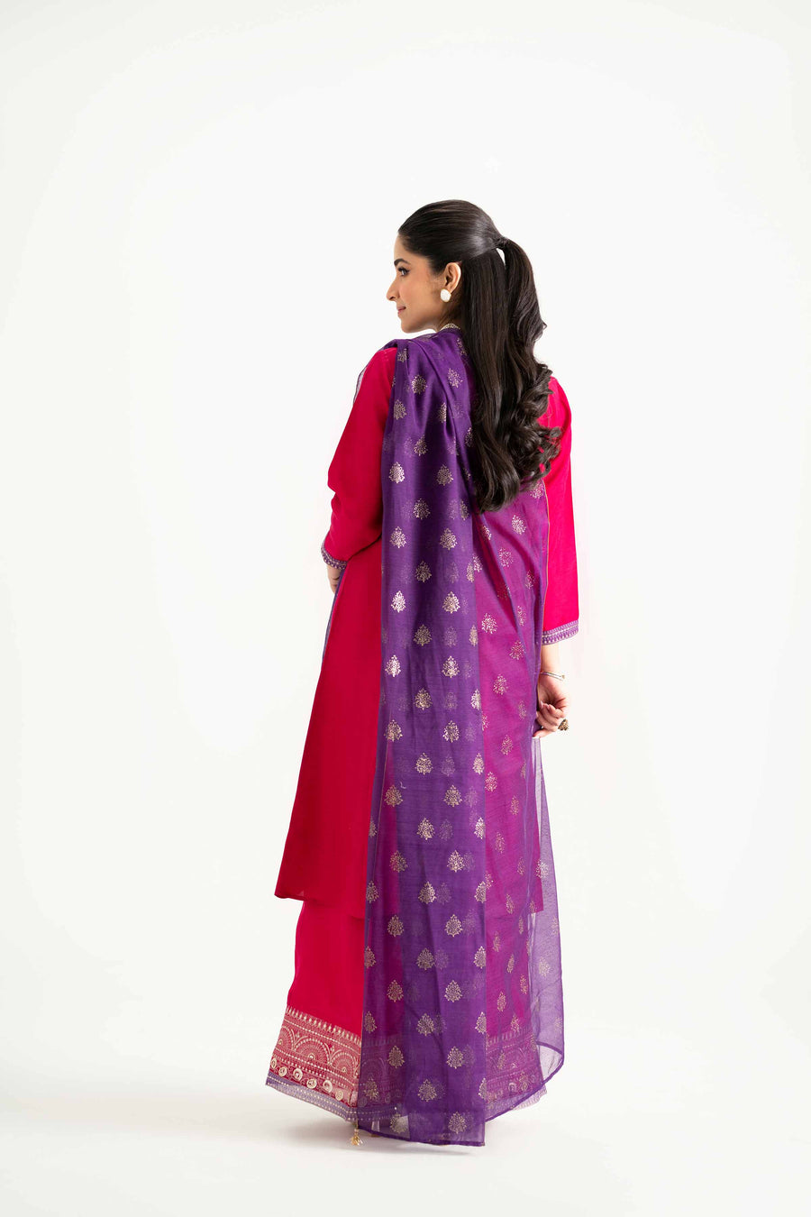 Stylish 3 Piece Embroidered Suit Set