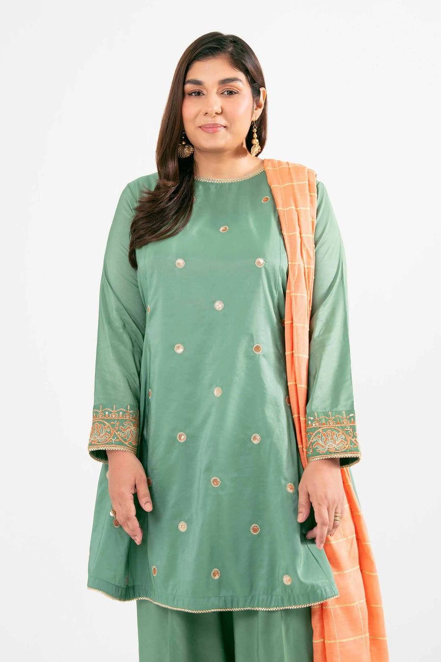 Embroidered 3 Piece Suit for Effortless Style