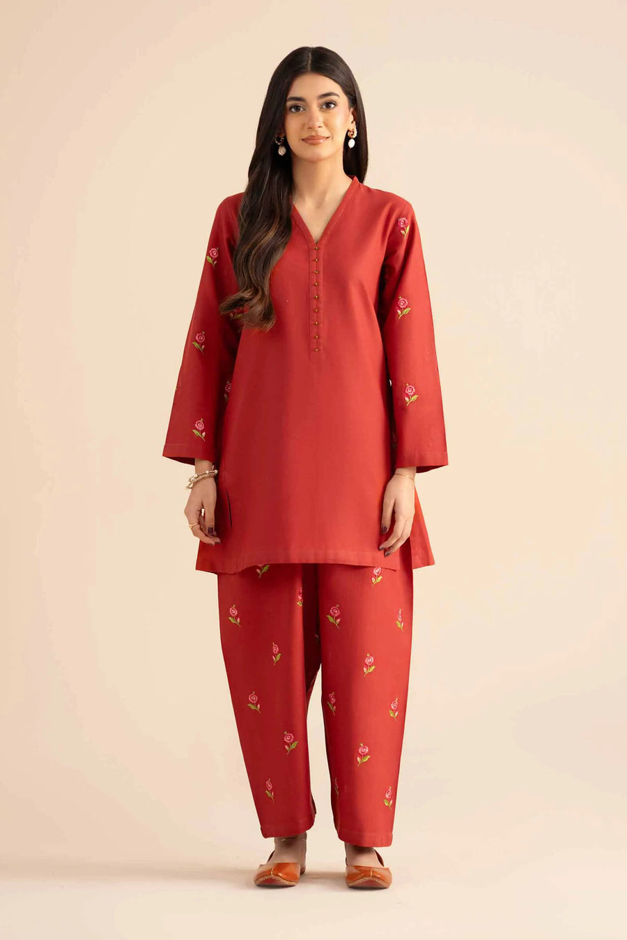Chic Embroidered 2-Piece Suit Set for You