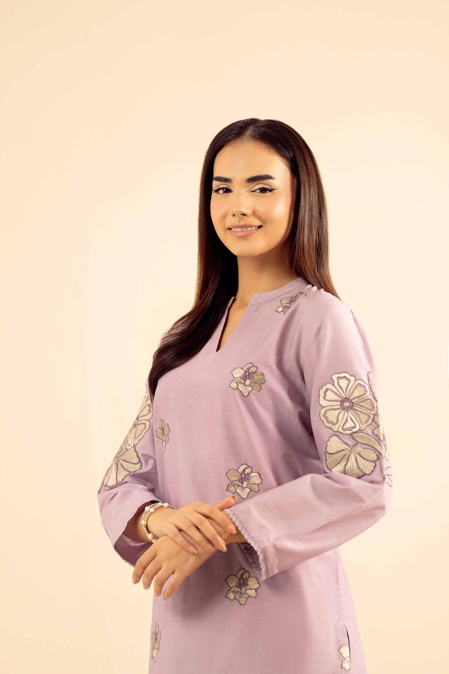 Stylish 2 Piece Embroidered Suit for Effortless Everyday Wear