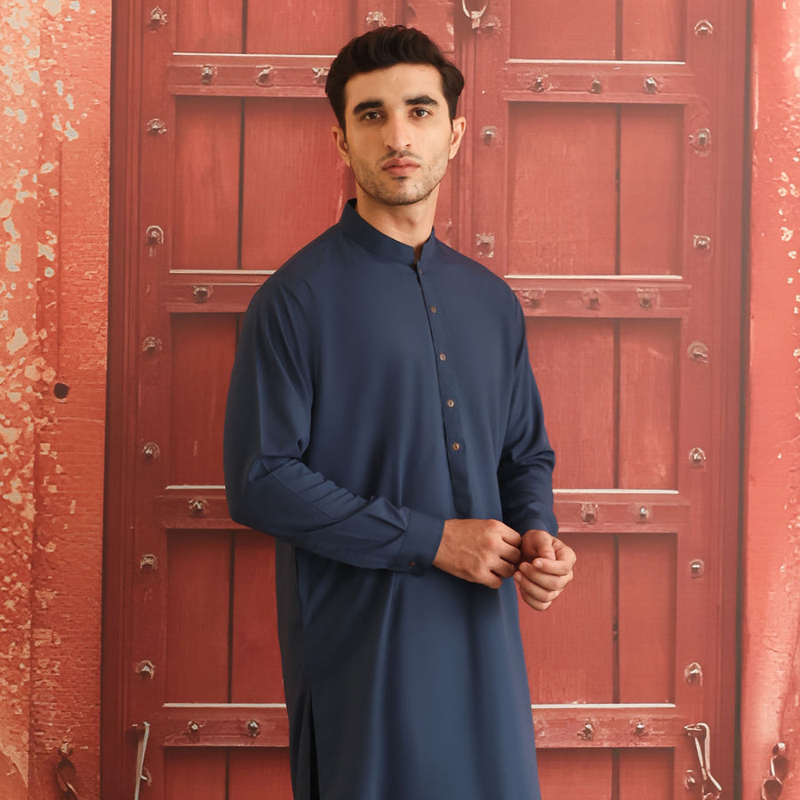 Poly Viscose Blue Wing Teal Classic Fit Suit - Pehnaawaa