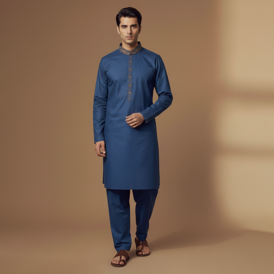 Blue Viscose nan | 2-Piece