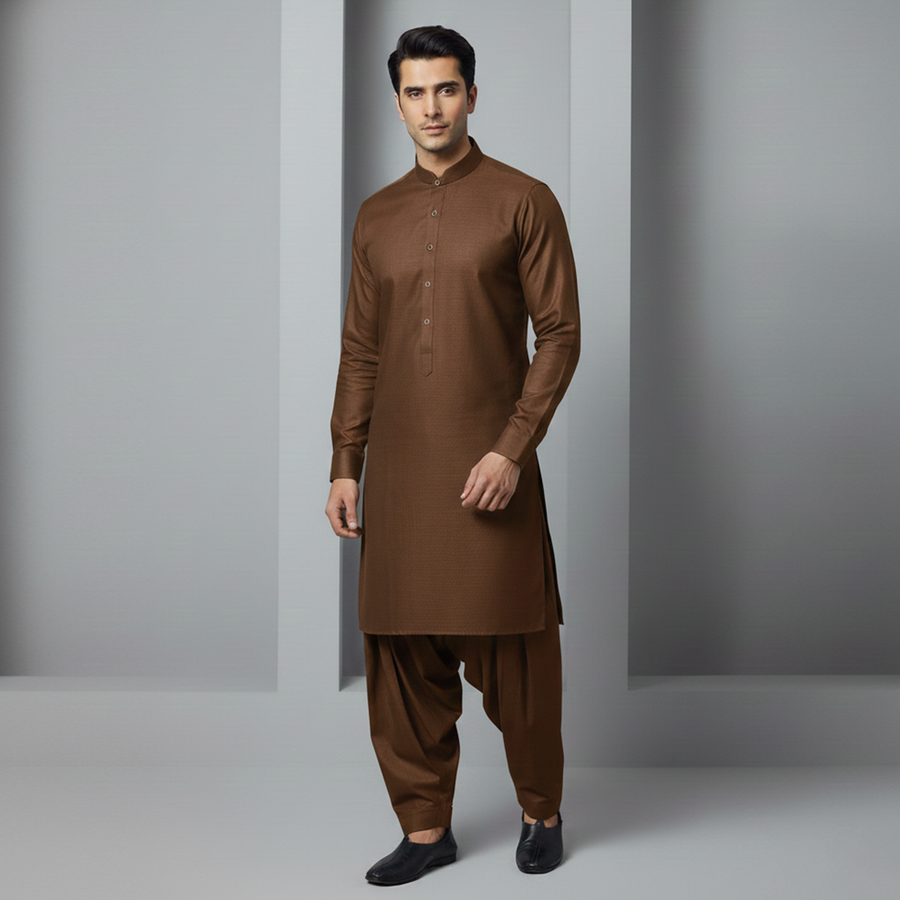 Brown Viscose nan | 2-Piece Dark Brown
