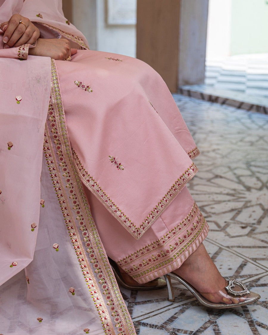 Royal Pink Majesty – Premium Stitched Suit for Women