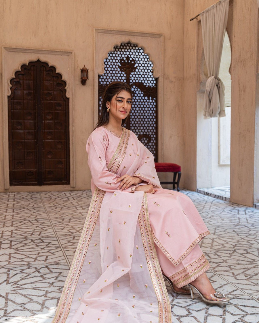 Royal Pink Majesty – Premium Stitched Suit for Women