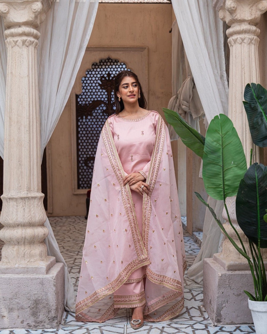 Royal Pink Majesty – Premium Stitched Suit for Women