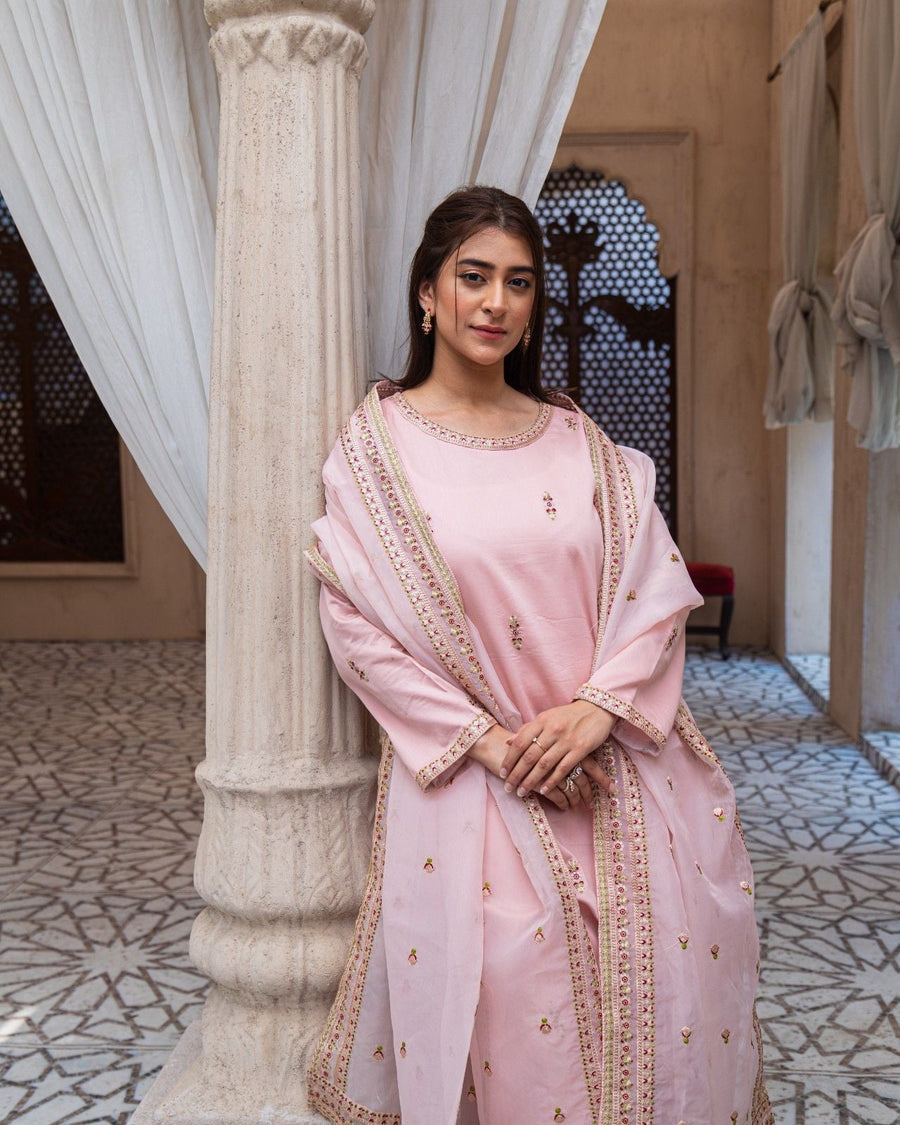 Royal Pink Majesty – Premium Stitched Suit for Women