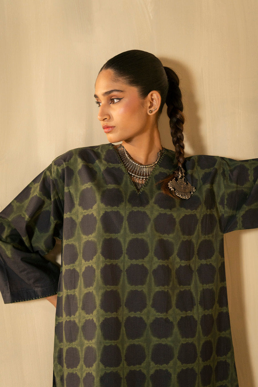 Sage Cambric 2-Piece Palazzo Set | Leopard Jacquard
