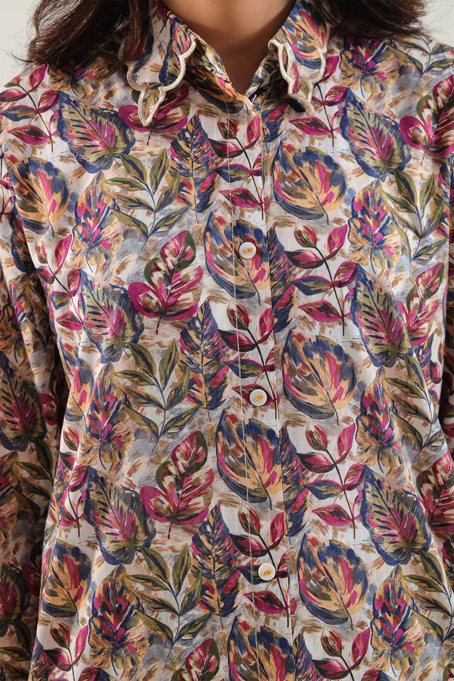 Printed Embroidered Strip Lawn Stitched 2 Piece (Shirt/Trouser) - Pehnaawaa