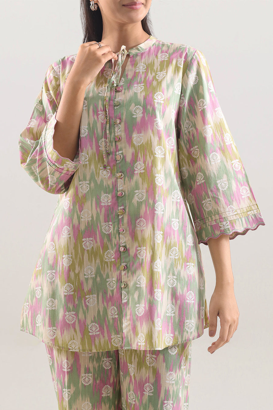 Printed Embroidered Strip Lawn Stitched 2 Piece (Shirt/Trouser) - Pehnaawaa