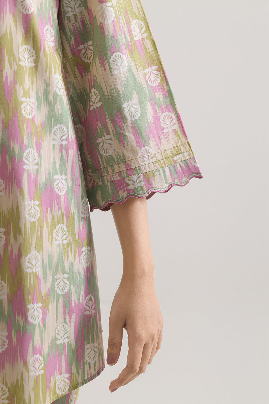 Printed Embroidered Strip Lawn Stitched 2 Piece (Shirt/Trouser) - Pehnaawaa