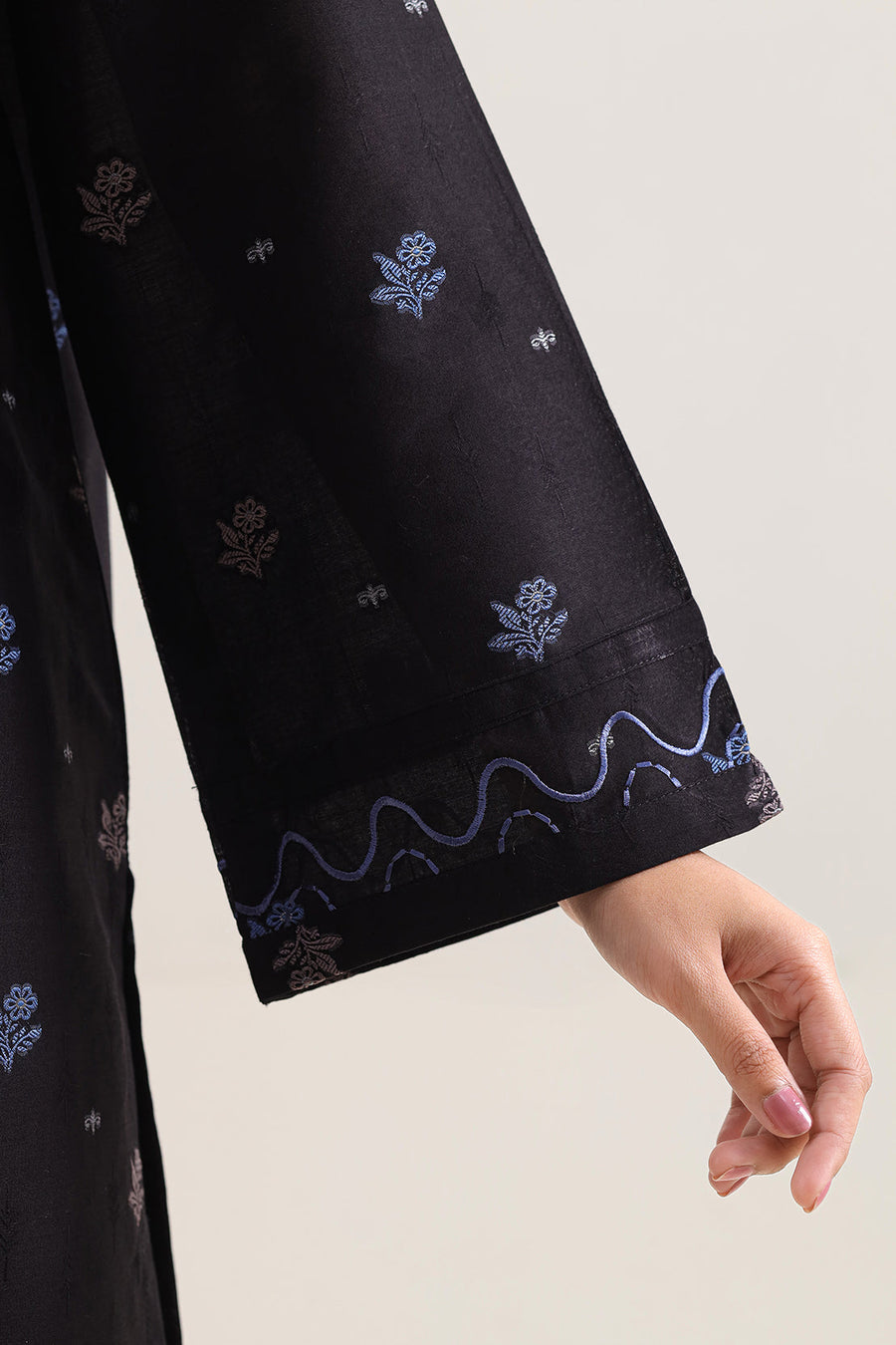 Embroidered Cotton Jacquard Stitched 2 Piece (Shirt/Trouser)