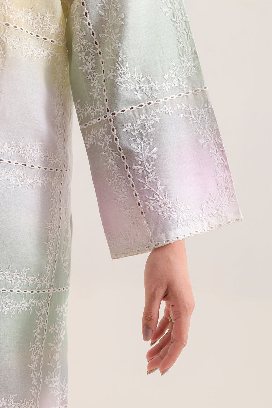 Printed Embroidered Arabic Lawn Stitched 2 Piece (Shirt/Trouser) - Pehnaawaa