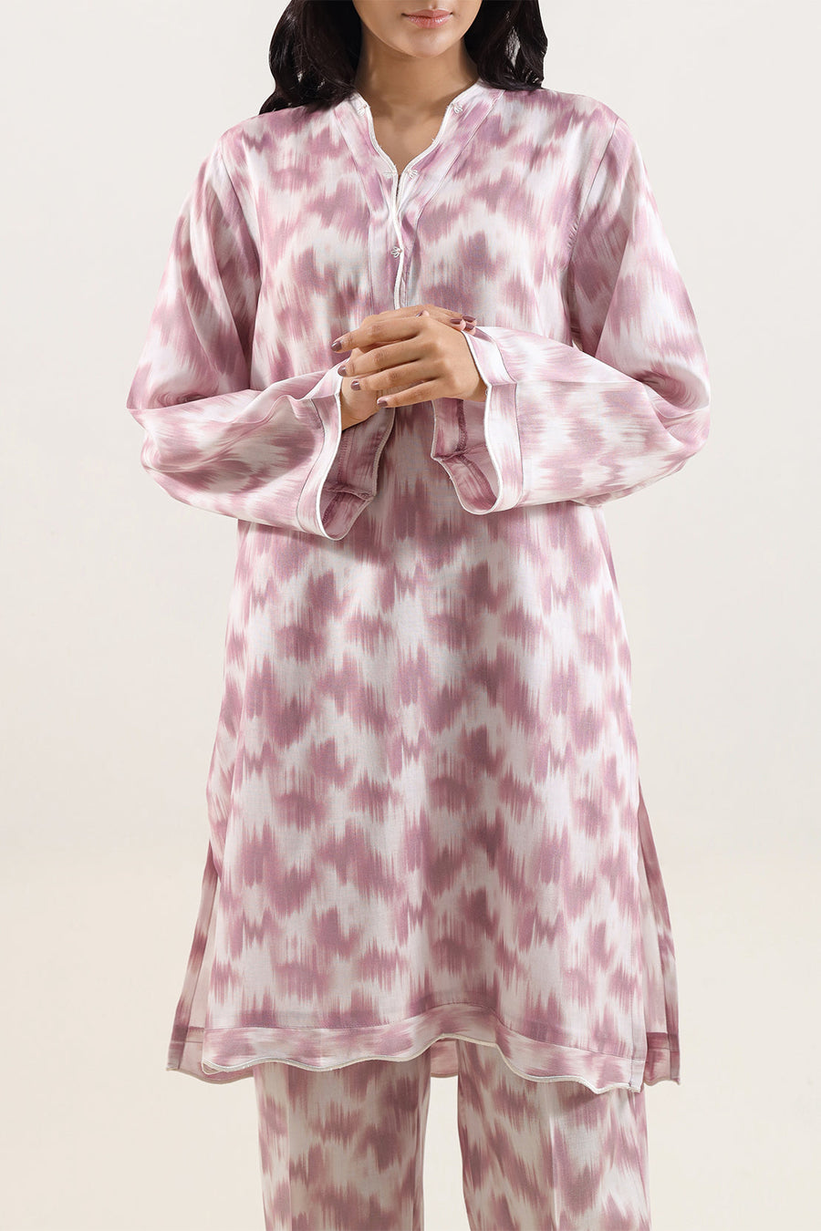Printed Embroidered Arabic Lawn Stitched 2 Piece (Shirt/Trouser) - Pehnaawaa