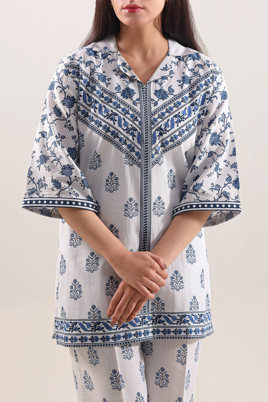 Printed Khaddar Stitched 2 Piece (Shirt/Trouser) - Pehnaawaa