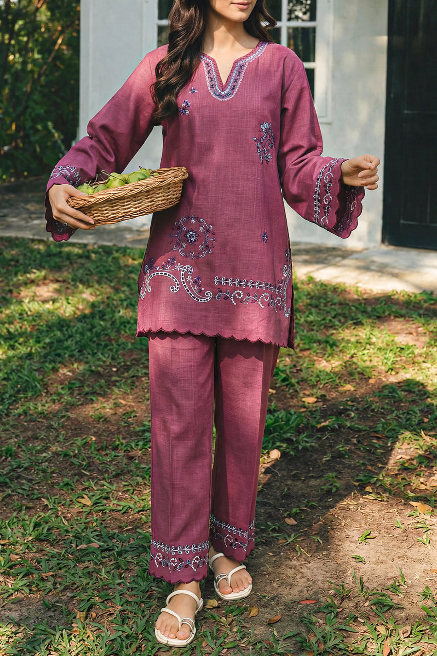 Pink Embroidered | Stitched SP-12192 140896 DD - Pehnaawaa