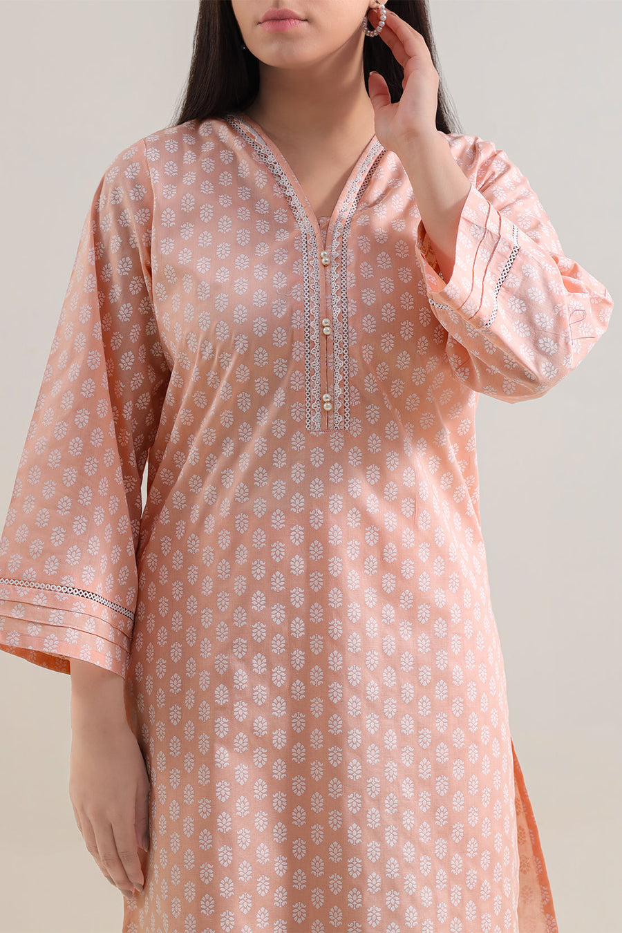 Printed Lawn Stitched 2 Piece (Shirt/Trouser) - Pehnaawaa