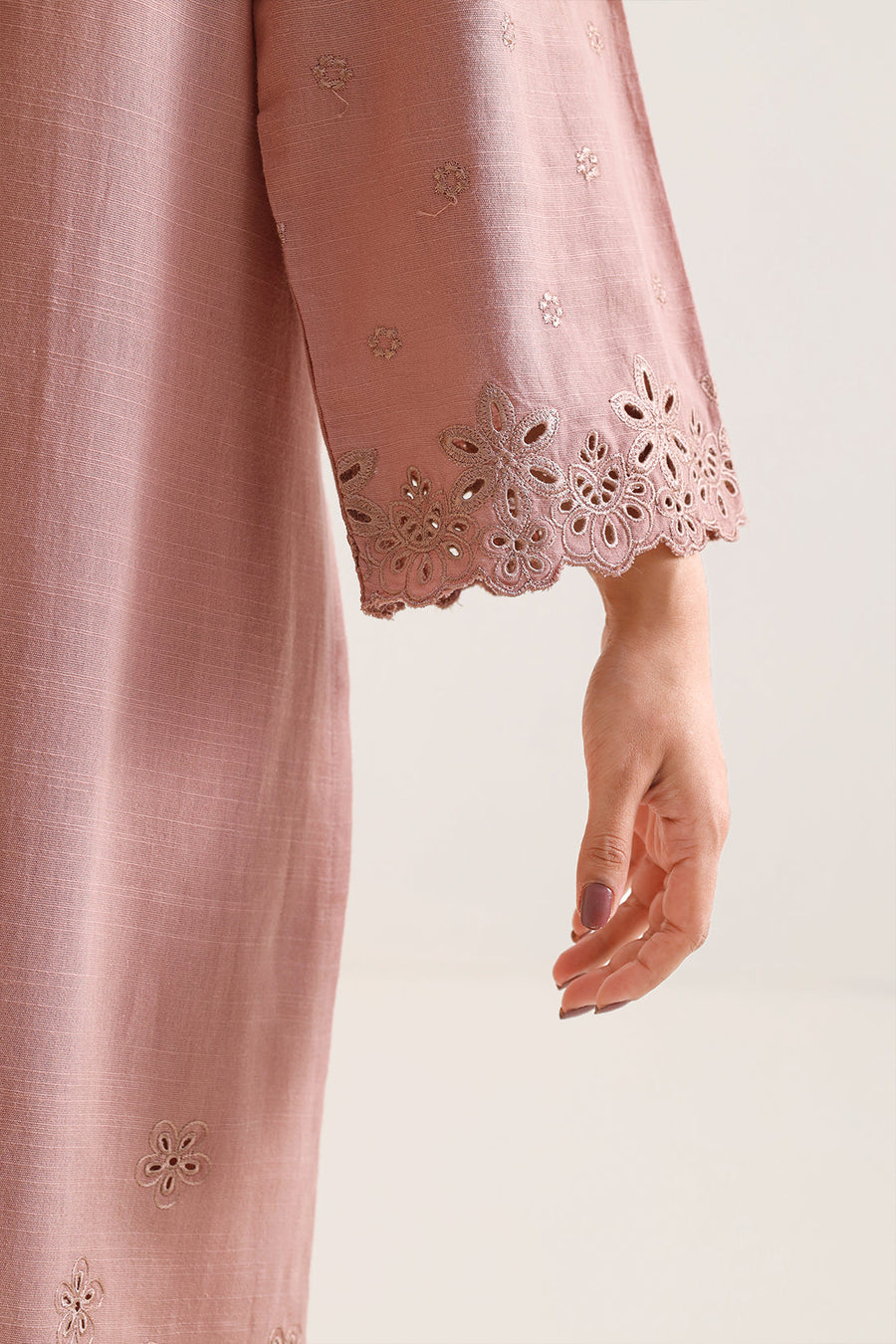 Solid Embroidered Khaddar Stitched 2 Piece (Shirt/Trouser) - Pehnaawaa