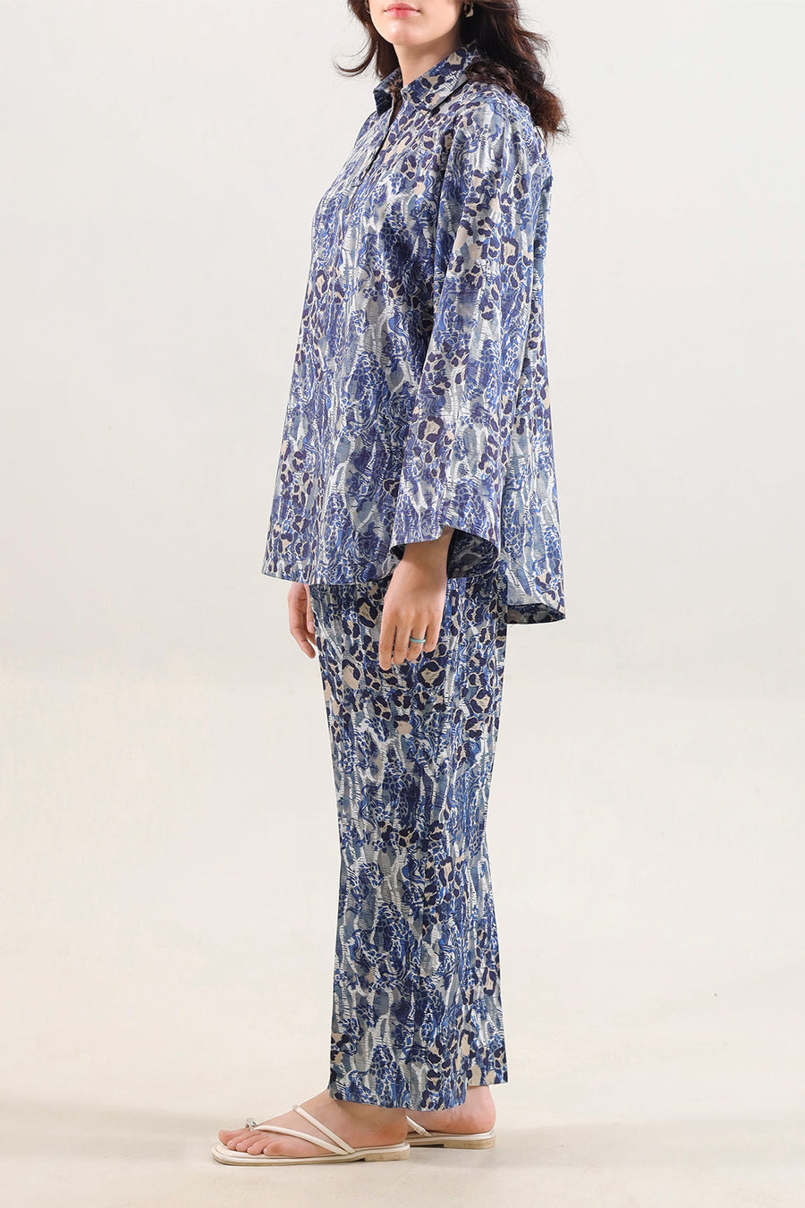 Printed Khaddar Stitched 2 Piece (Shirt/Trouser) - Pehnaawaa