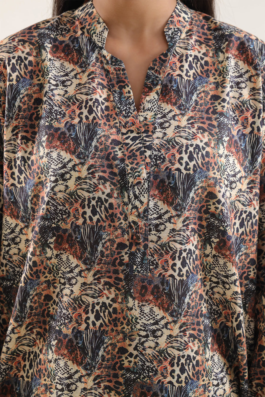 Printed Khaddar Stitched 2 Piece (Shirt/Trouser) - Pehnaawaa
