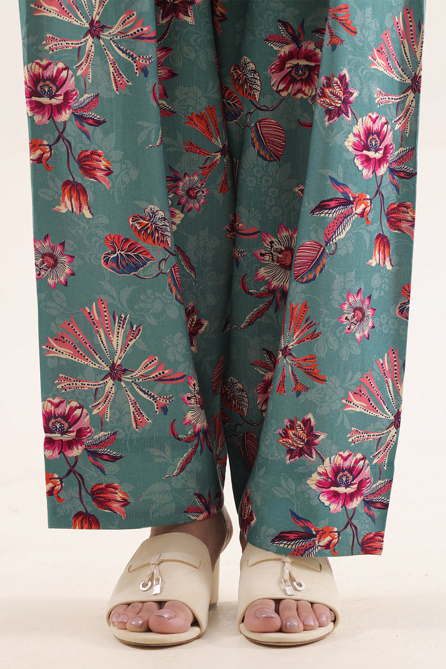 Teal Printed | Stitched - Pehnaawaa