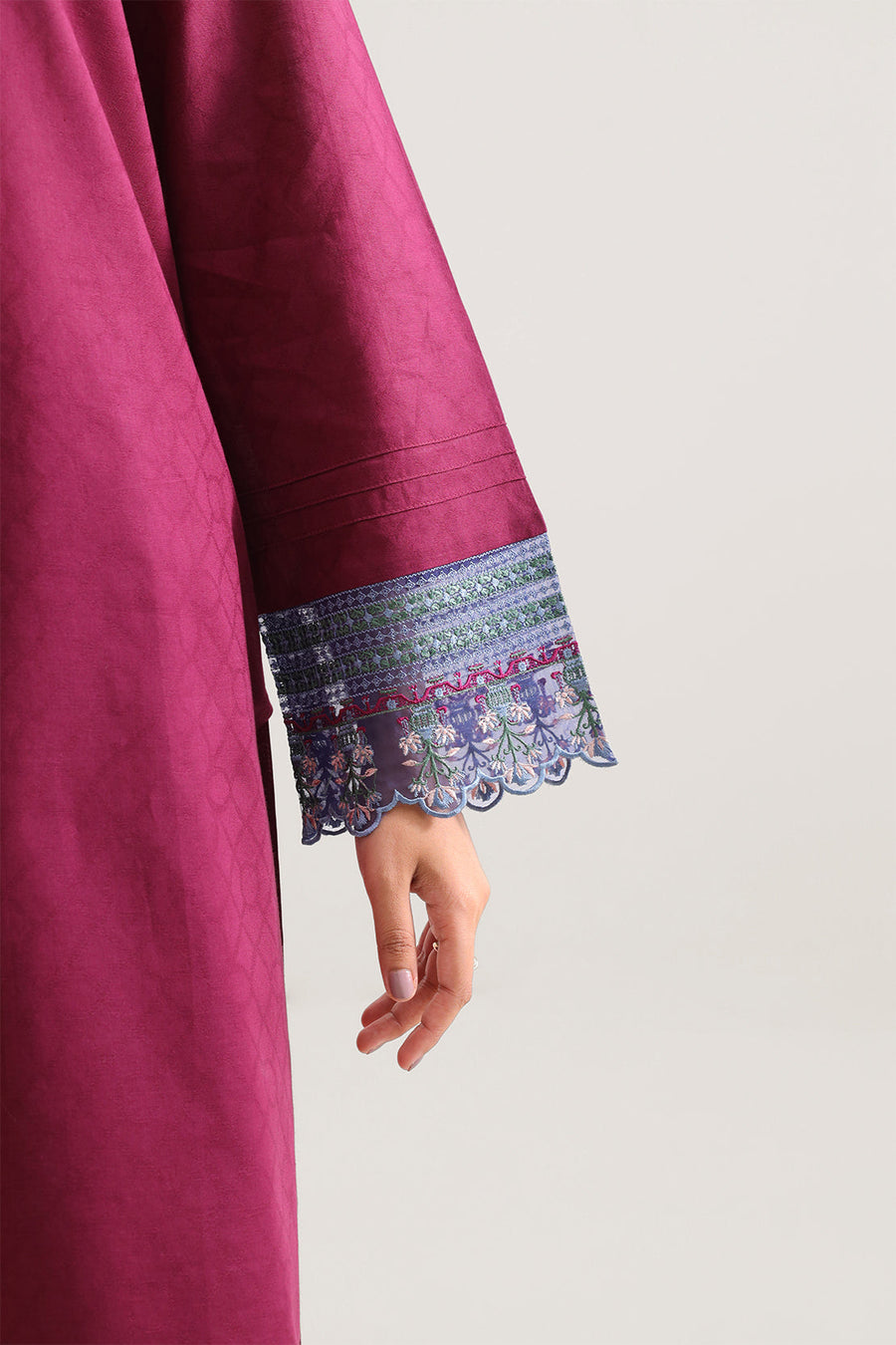 Embroidered Cotton Jacquard Stitched 2 Piece (Shirt/Trouser) - Pehnaawaa