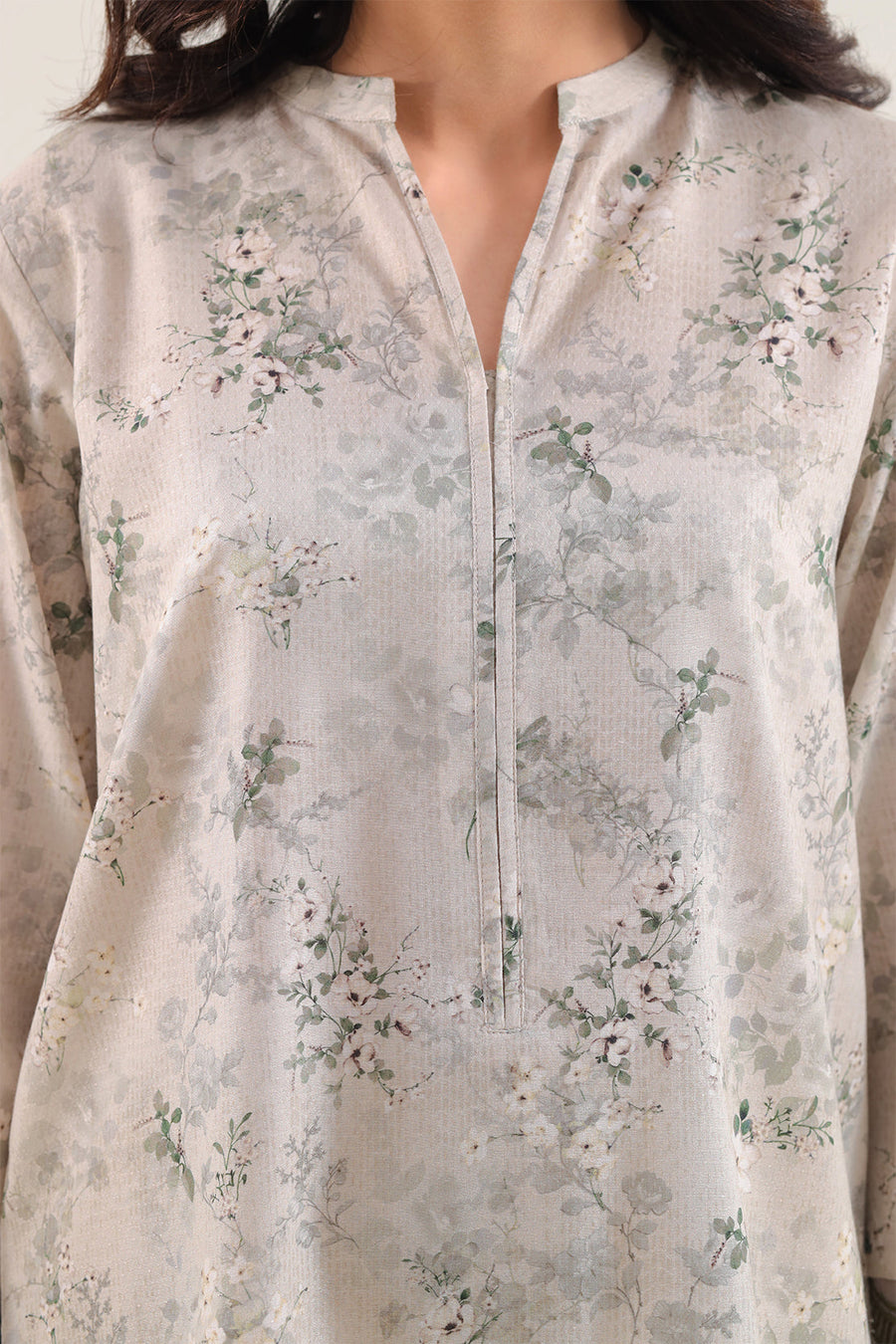 Printed Embroidered Cambric Stitched 2 Piece (Shirt/Trouser) - Pehnaawaa