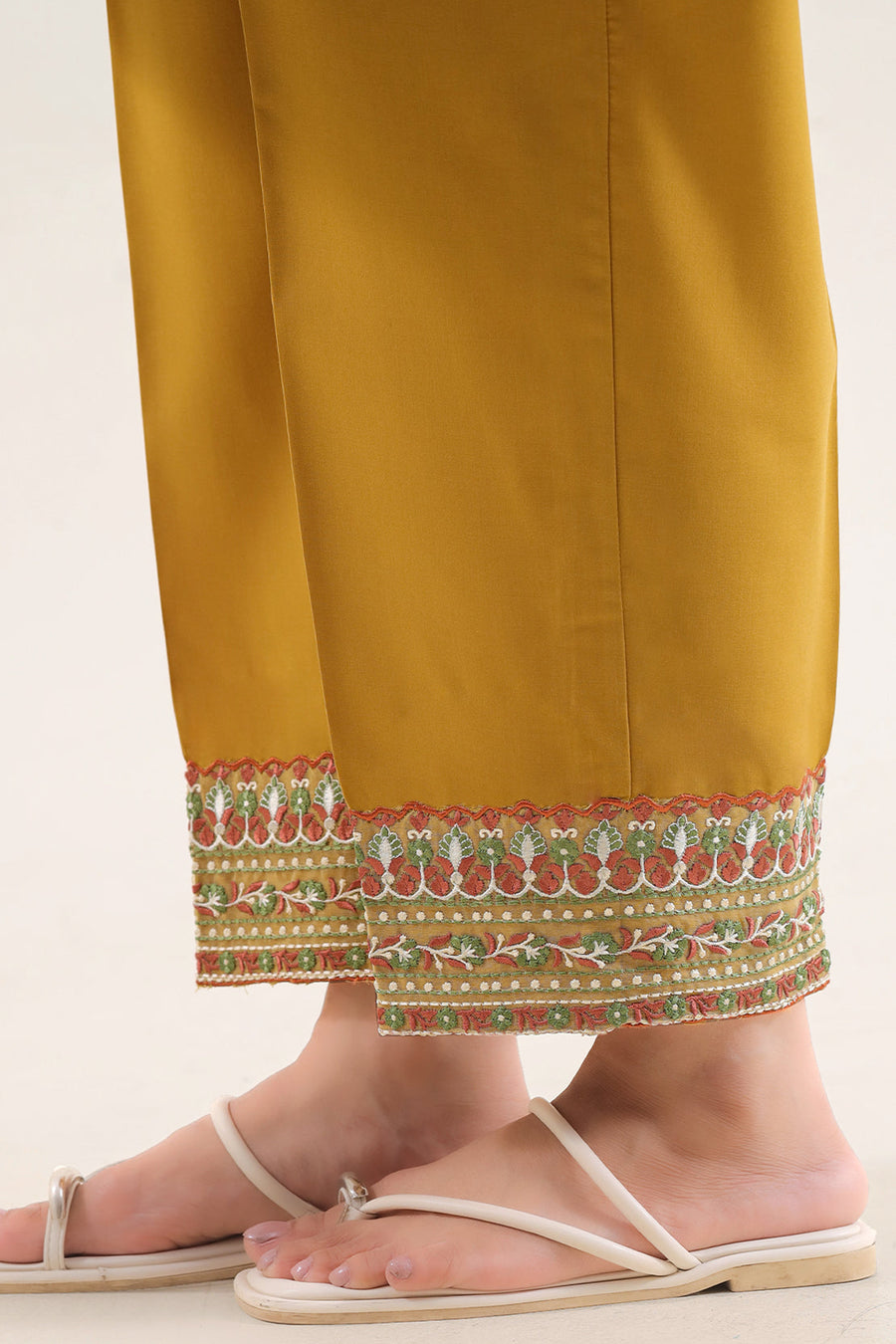 Solid Embroidered Easy Care Fabric Stitched 2 Piece (Shirt/Trouser)