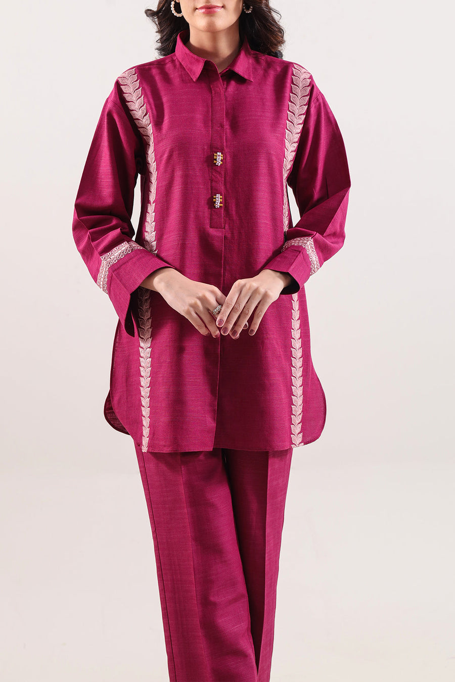 Printed Khaddar Stitched 2 Piece (Shirt/Trouser) - Pehnaawaa