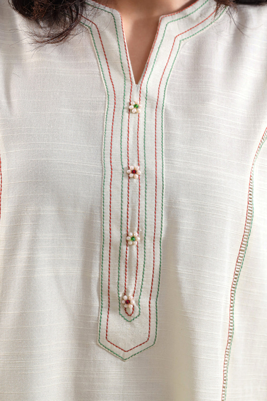 Solid Embroidered Khaddar Stitched 2 Piece (Shirt/Trouser) - Pehnaawaa