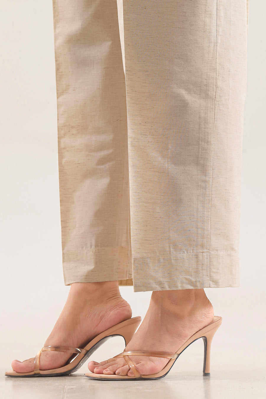 Solid Embroidered Cotton Linen Stitched 2 Piece (Shirt/Trouser) - Pehnaawaa