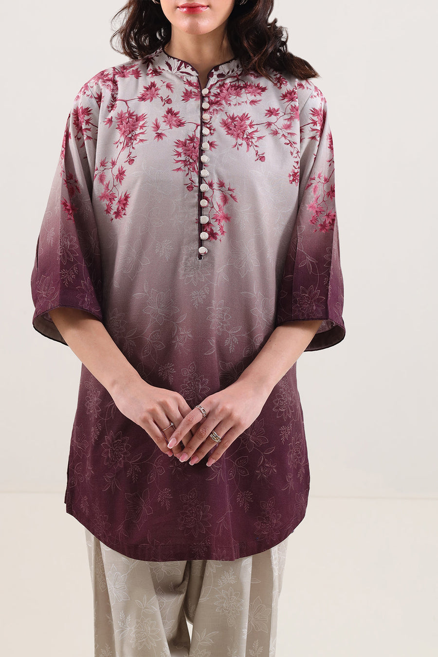 Printed Khaddar Stitched Shirt - Pehnaawaa