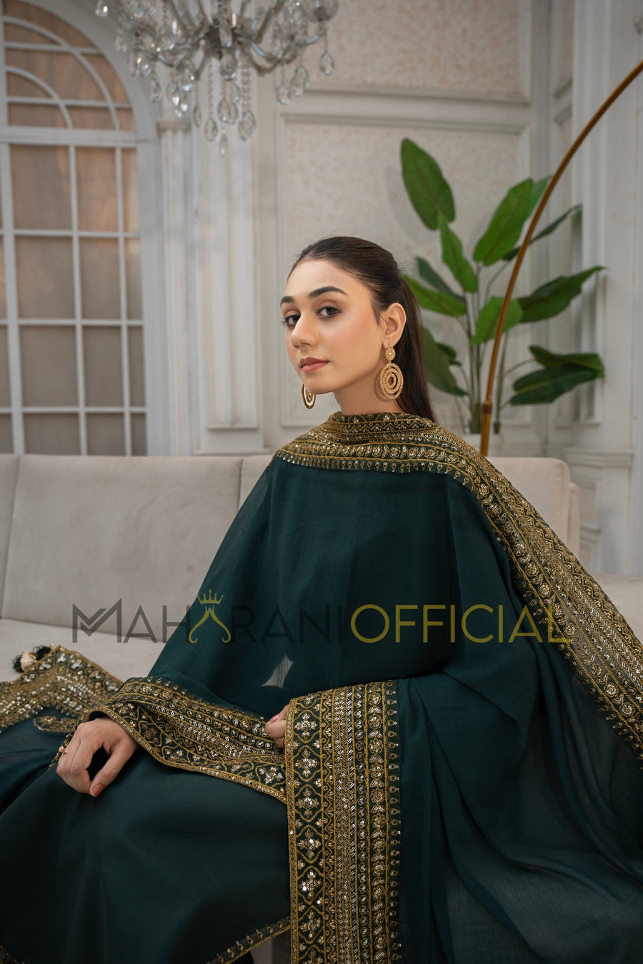 Green Mystique 3 piece Embroidered Luxury Pret For Women