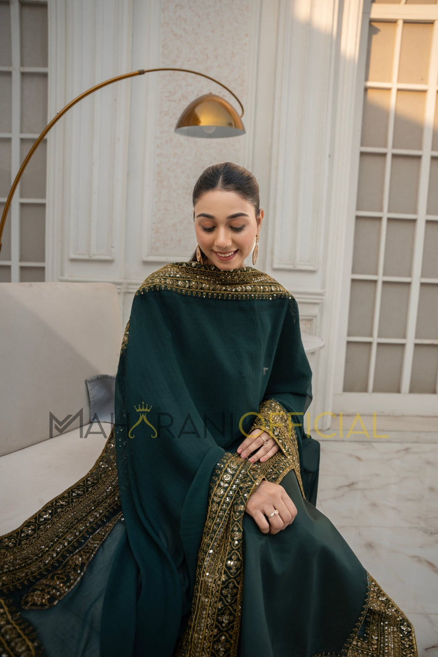 Green Mystique 3 piece Embroidered Luxury Pret For Women